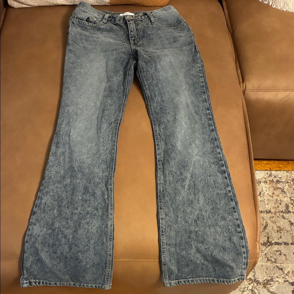 Men's Bootcut Stonewash Jeans - Blue